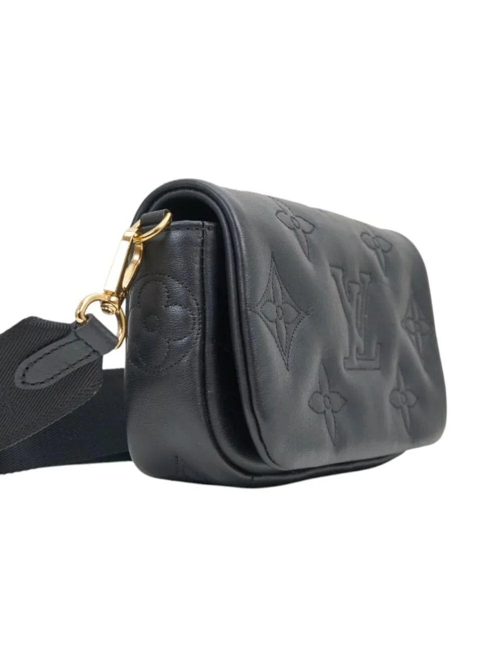 Louis Vuitton Wallet On Strap Bubblegram Black